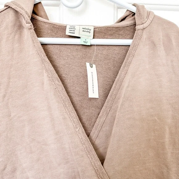 Anthropologie Saturday Sunday Sharon Hoodie Sweatshirt - Medium Tan - Picture 4 of 7